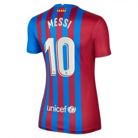 Billiga Fotbollströjor FC Barcelona Lionel Messi 10 Dam Hemma tröja 2021/22 Kortärmad 